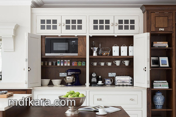 طراحی حرفه ای کافی بار روی کابینت در تهران | ام دی اف کارا